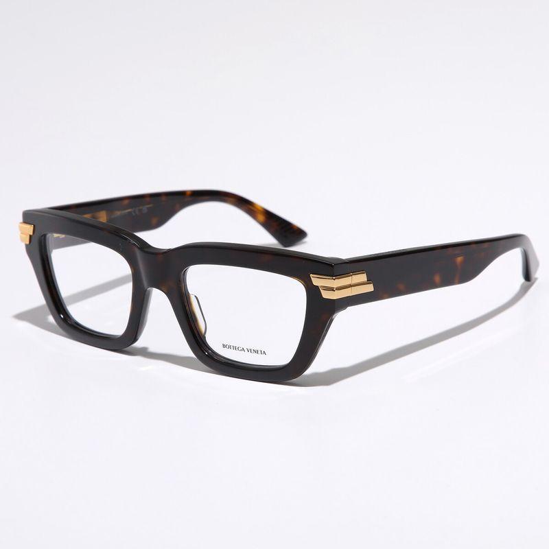 ボッテガヴェネタ 眼鏡 メガネ 度あり べっ甲柄 52□20-145 茶 BOTTEGA VENETA（ボッテガ・ヴェネタ） メガネ BV1314O メンズ