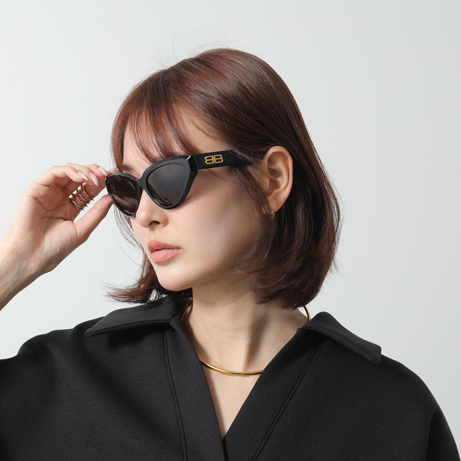 BALENCIAGA ユニセックスサングラス 黒 キャットアイ　新品　正規品 BALENCIAGA バレンシアガ サングラス BB0270S メンズ キャット