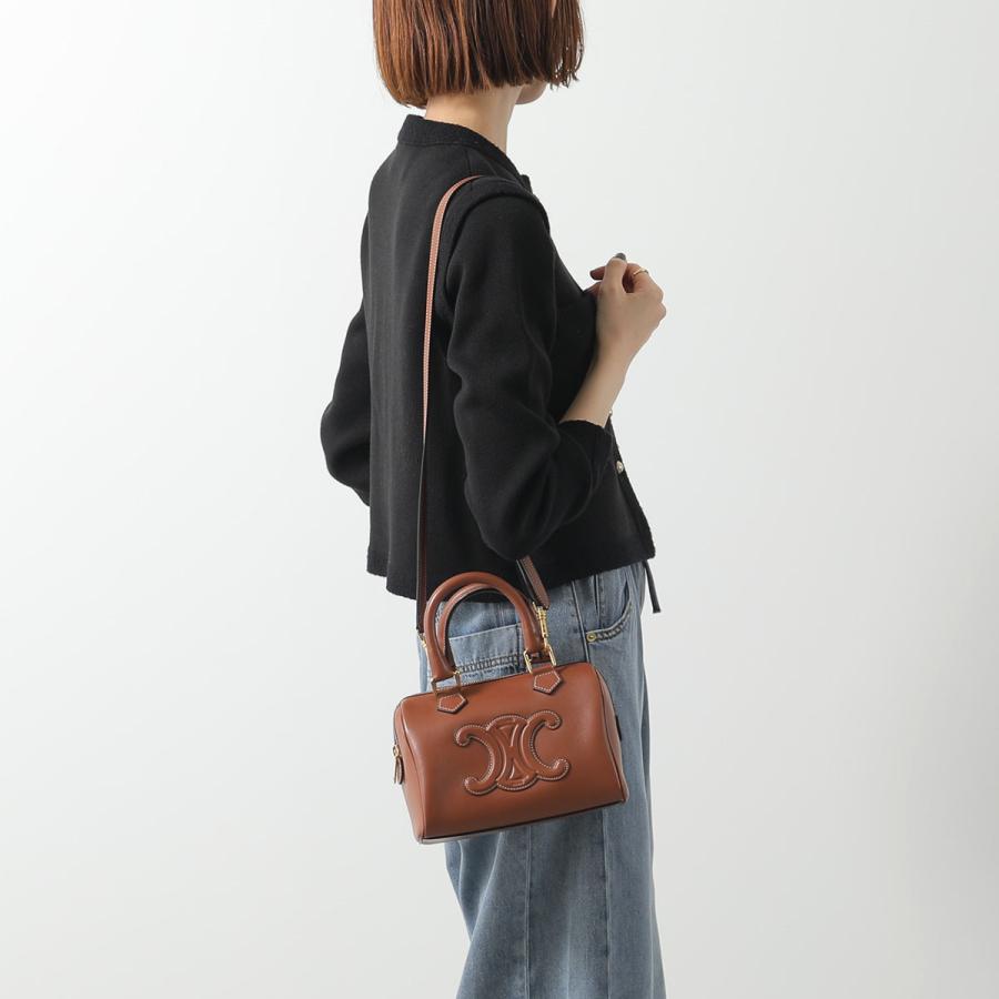 セリーヌ 新品同様 197583DU3.04LU キュイル トリオンフ スムースカーフスキン スモール ボストンバッグ 2WAY CELINE - セリーヌ 新品同様 197583DU3.04LU キュイル トリオンフ