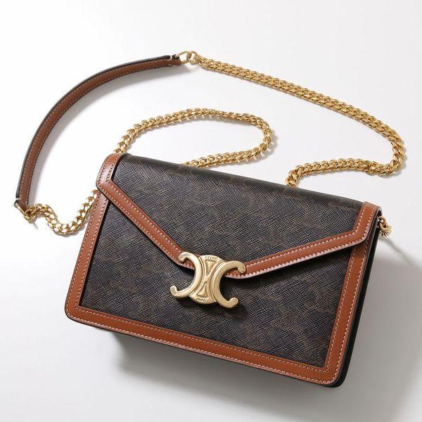 CELINE TRIOMPHE Canvas WALLET チェーンウォレット 10L462DQB