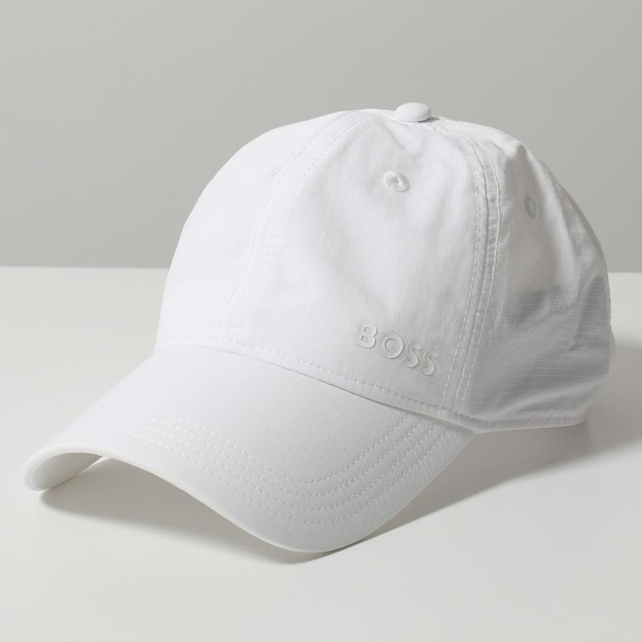 2025 秋冬新作！ HUGO BOSS ヒューゴボス 帽子 メンズ コットン 綿100％ キャップ 50536482 10261150 / Sevile ホワイト HUGO BOSS（ヒューゴ・ボス） ベースボールキャップ Lach-RS 50535236