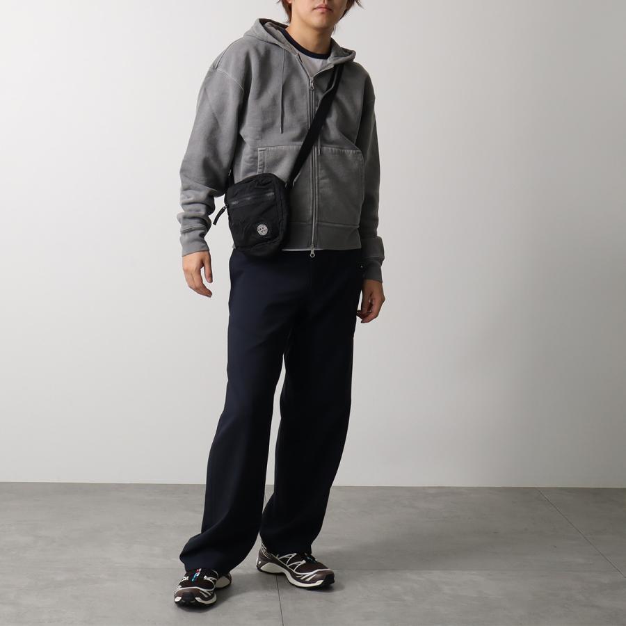 STONE  ナイロンメタル ショルダーバッグ ブラック 黒 BAG STONE ISLAND（ストーン アイランド） ショルダーバッグ COATED NYLON