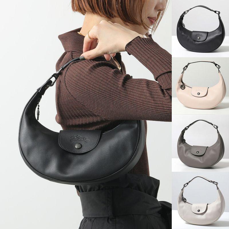 ロンシャン ハンドバッグ シボ革 ドーム型 ブラック 極美品 LONGCHAMP（ロンシャン） ハンドバッグ Le Pliage Xtra S ル プリ