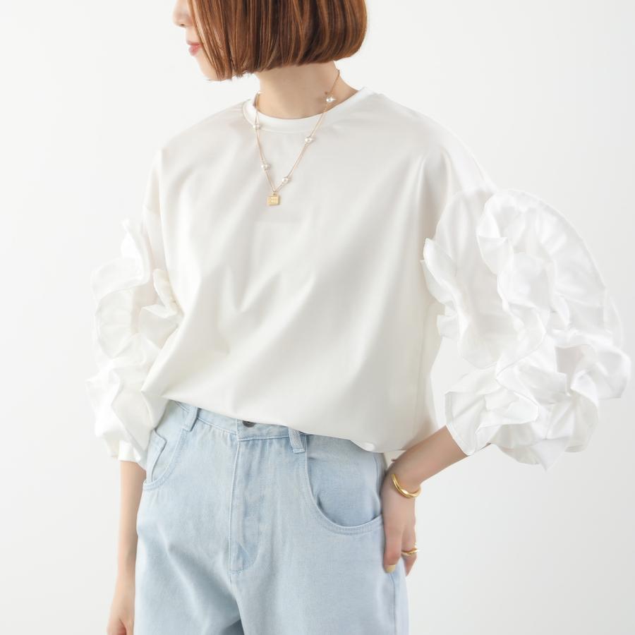 Re.Verofonna（ヴェロフォンナ） ウェーブ フリル カットソー 5259504