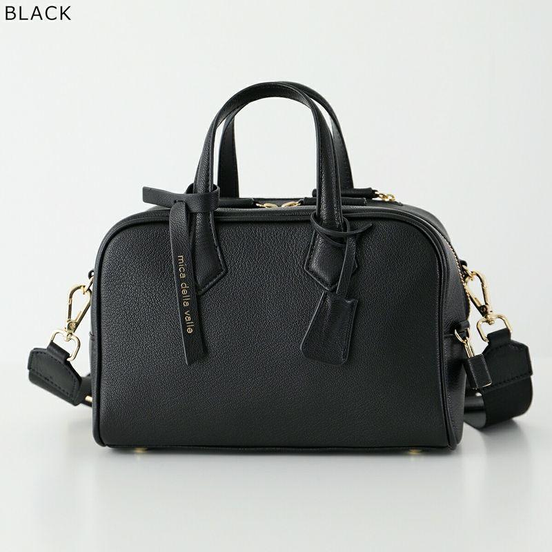 未使用級　Noble mica della valle　2way バッグ　黒 mica della valle（ミカデラヴァッレ） ショルダーバッグ Monica JAG
