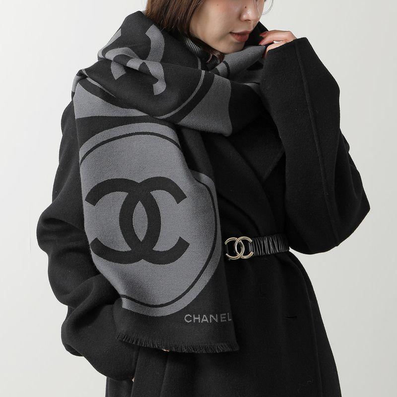 CHANEL シャネル マフラー AAB350 B21863 レディース ウール 大判