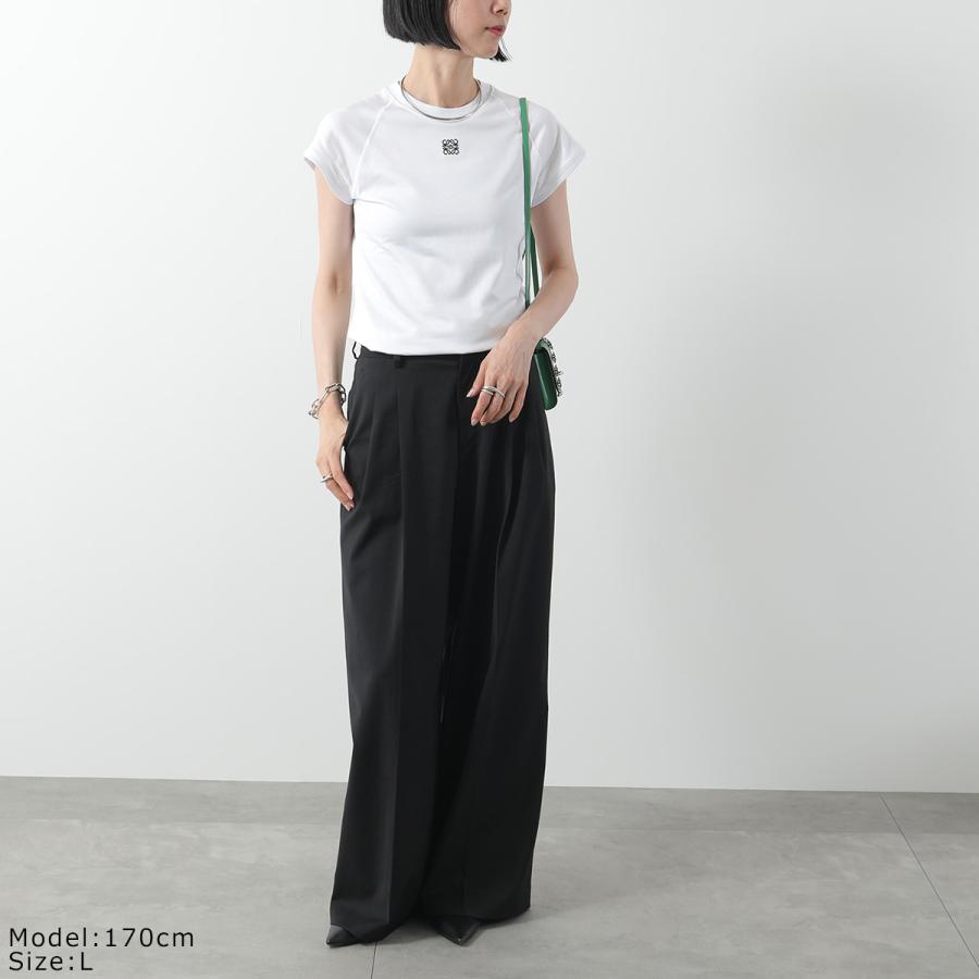 LOEWE ロエベ SMALL FIT T-SHIRT フロントアナグラムロゴ刺繍 スモールフィットTシャツ 半袖クルーネックカットソー レディース ホワイト S359Y22X96 楽天市場】LOEWE ロエベ Tシャツ SMALL FIT T-SHIRT スモールフィット