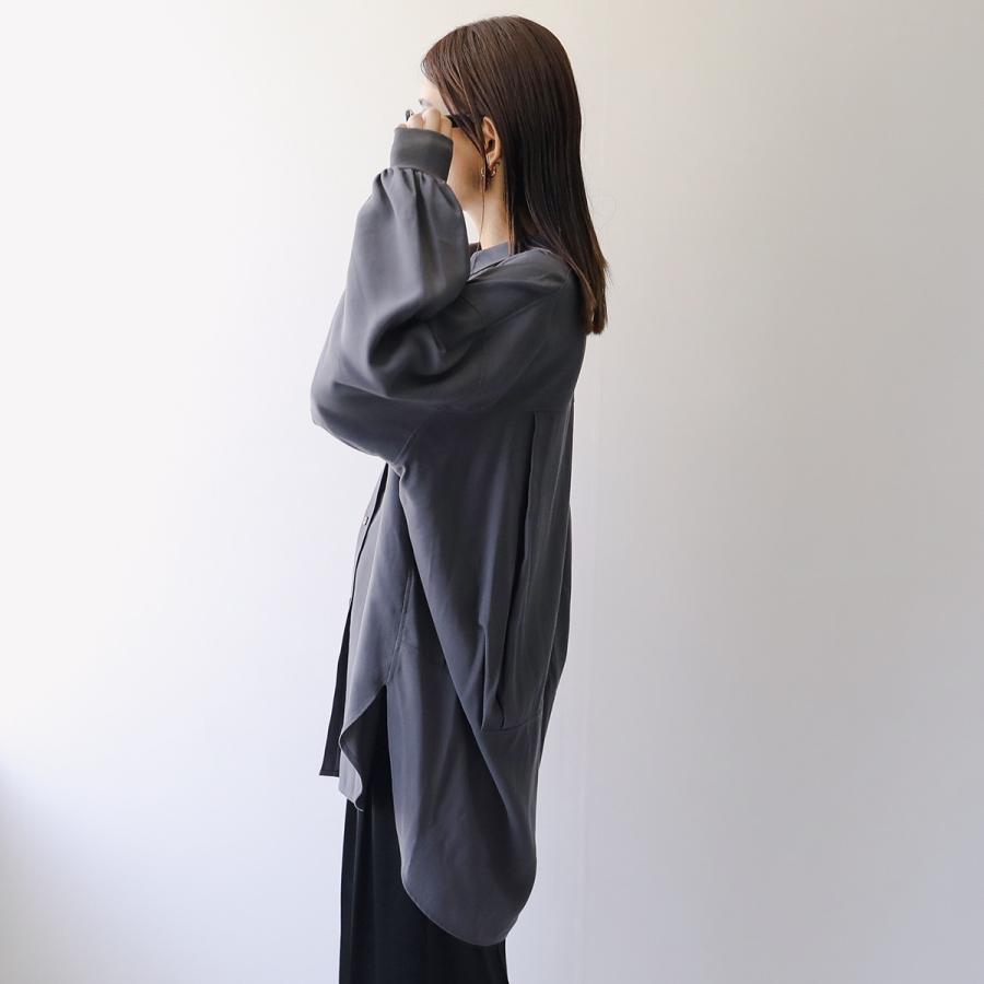 CHIGNON シニヨン オーバーブルゾン ブラック 2024秋冬 未使用 CHIGNON（シニヨン） シャツ 1854-013KK レディース ドレープ タック
