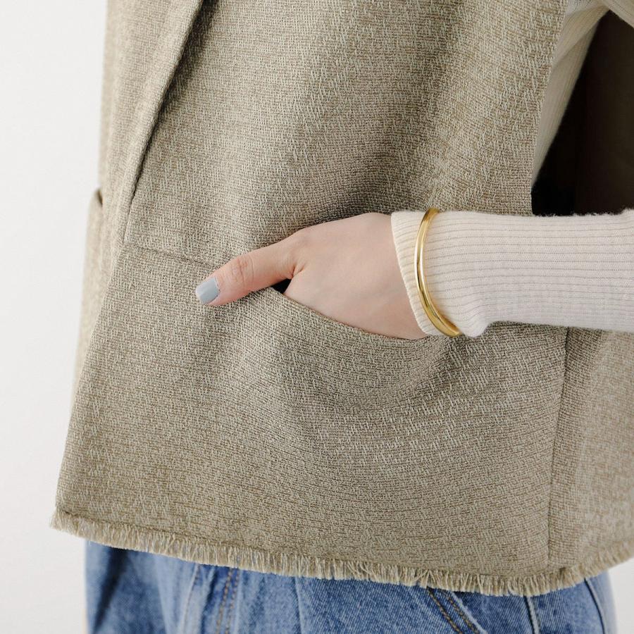 CHIGNON（シニヨン） ベスト 4654-037MK レディース ツイード フリンジ