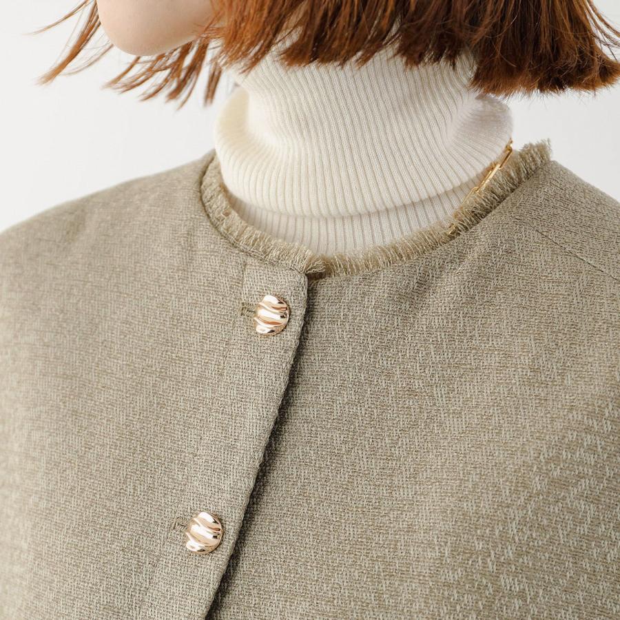 CHIGNON（シニヨン） ベスト 4654-037MK レディース ツイード フリンジ