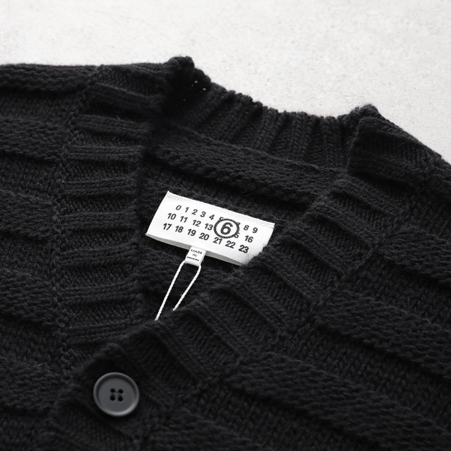 良品 22SS MM6 エムエムシックス メゾンマルジェラ TONAL COLOUR BLOCK KNITTED CARDIGAN カーディガン S52HA0245 サイズM ブラウン レディース 古着 中古 USED MM6 Maison Margiela Cable-Knit Cardigan - Bergdorf Goodman