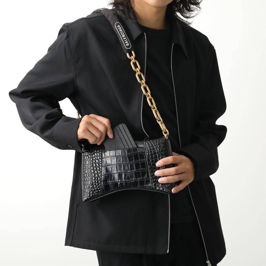 美品 バレンシアガ ナイロン クロコダイル型押しレザー ガーメントバッグ BALENCIAGA（バレンシアガ） ショルダーバッグ DOWNTOWN XS