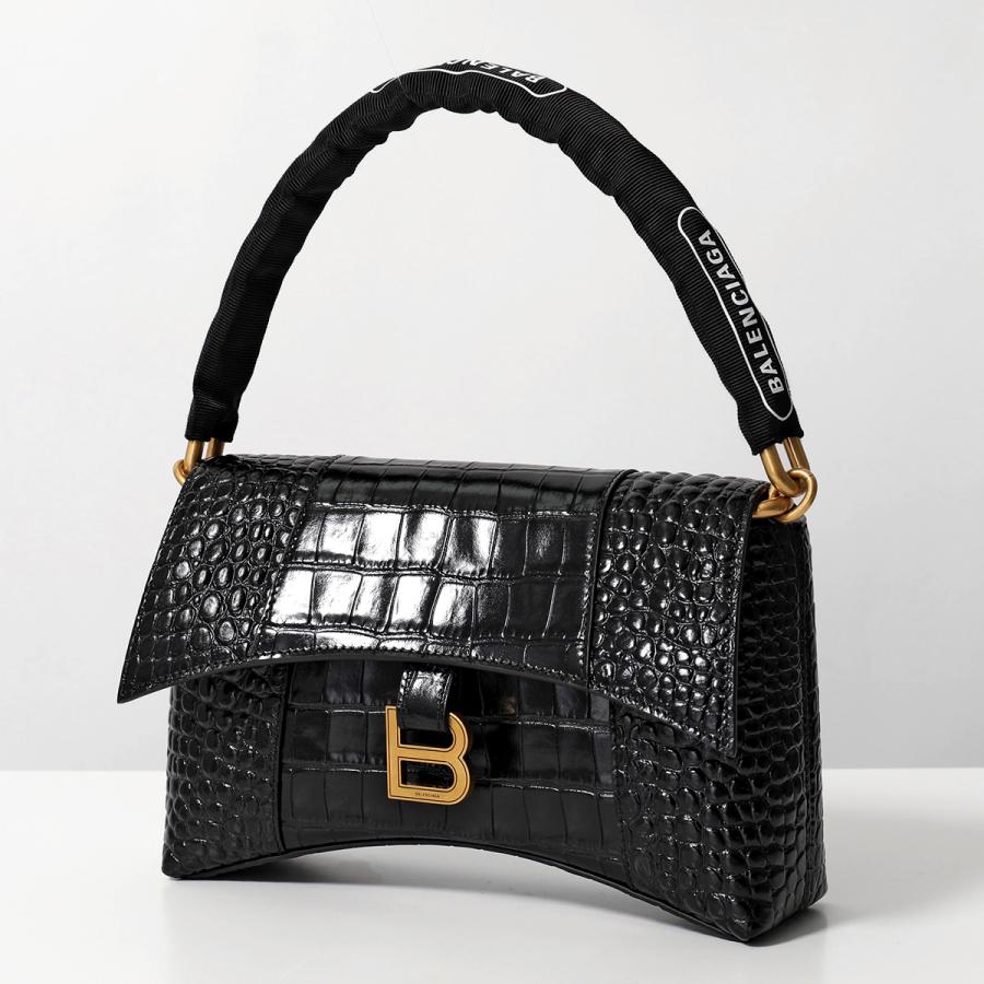 美品 バレンシアガ ナイロン クロコダイル型押しレザー ガーメントバッグ BALENCIAGA（バレンシアガ） ショルダーバッグ DOWNTOWN XS