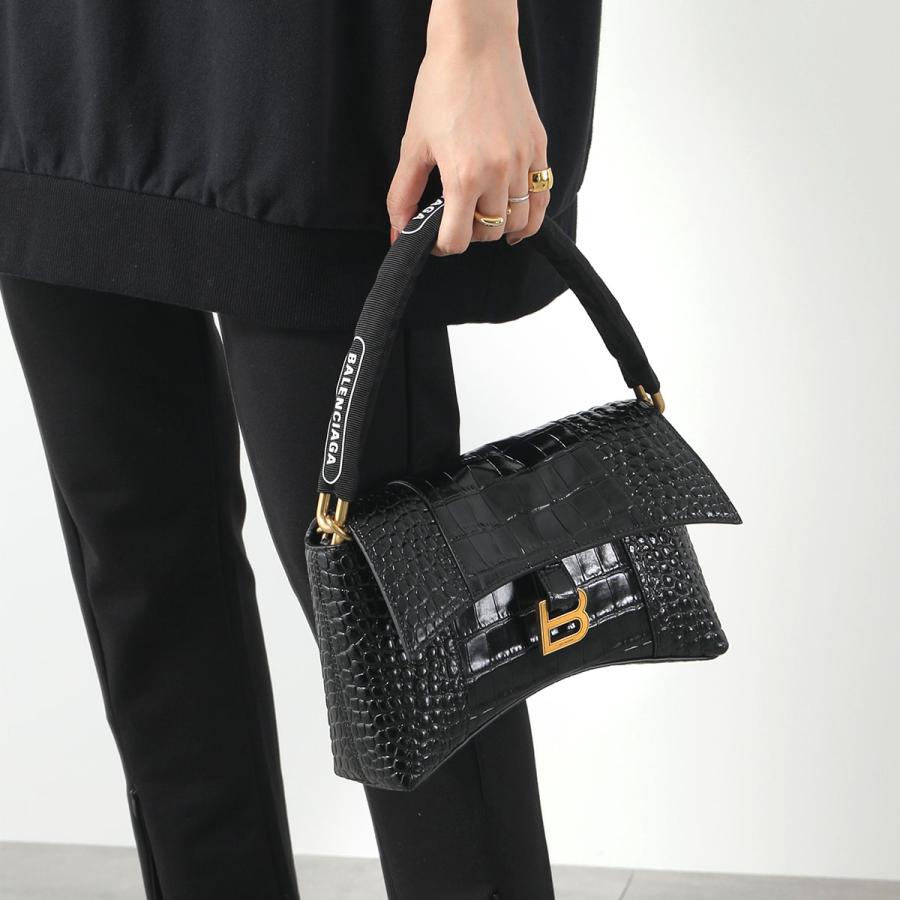 美品 バレンシアガ ナイロン クロコダイル型押しレザー ガーメントバッグ 数量限定【BALENCIAGA】ミニ SHOPPING バッグ クロコダイル