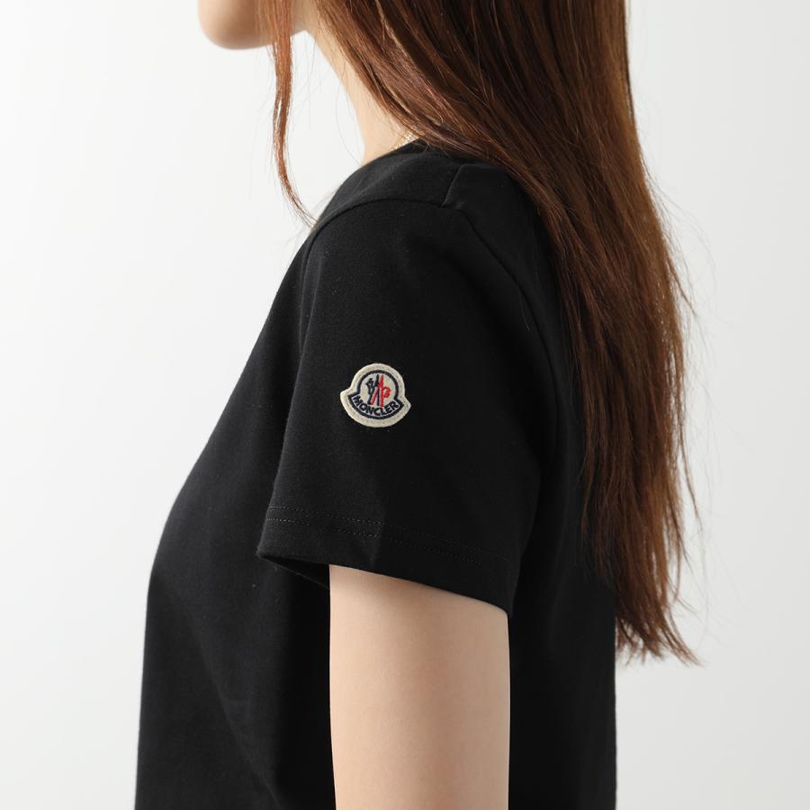 【美品】 モンクレール 半袖 Tシャツ ニット ワッペン ロゴ レディースXL位 MONCLER（モンクレール） 半袖 Tシャツ 8C73200 V8058 レディース