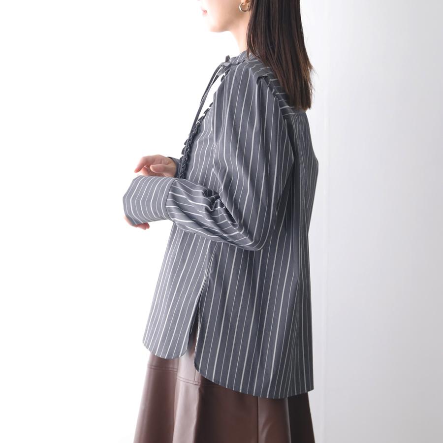 マリリンムーン アコーディオンプリーツブラウス リボン L~XL相当 極美品 マリリンムーン アコーディオンプリーツブラウス リボン L~XL相当 極美