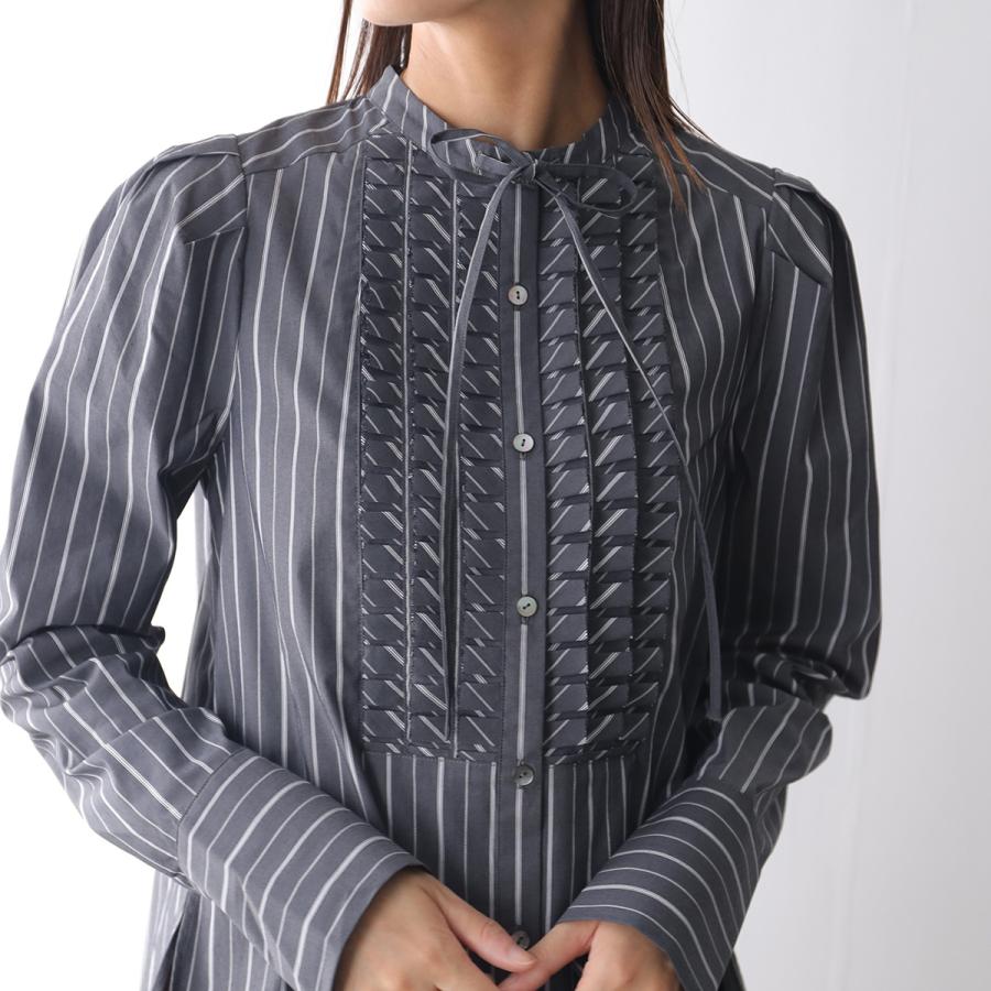 美品⭐︎マリリンムーン　フリルストライプ　ブラウス　定価25,300円 Marilyn Moon MARILYN MOON マリリンムーン ブラウス modern