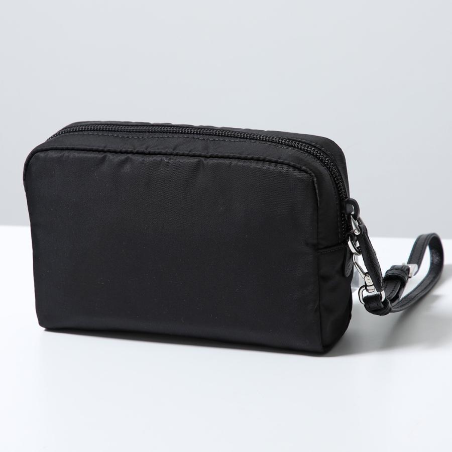 PRADA ノベルティ ナイロン ブラック ポーチ ボックス型 R1 Prada トラベルポーチ | ブラック | FARFETCH JP