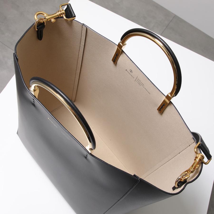 【極美品】 ZANCHETTI ザンチェッティ マーケットバッグ 黒 人気 Zanchetti（ザンケッティ） トートバッグ WOVEN MIDI SHOPPER WMSH 740