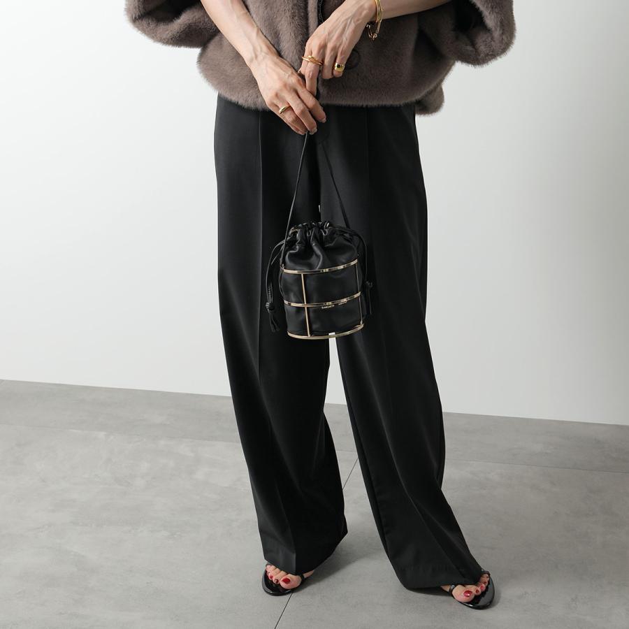 ザンケッティ ZANCHETTI 巾着 ショルダーバッグ レザー ブラック Zanchetti（ザンケッティ） ショルダーバッグ BBAG 712 レディース