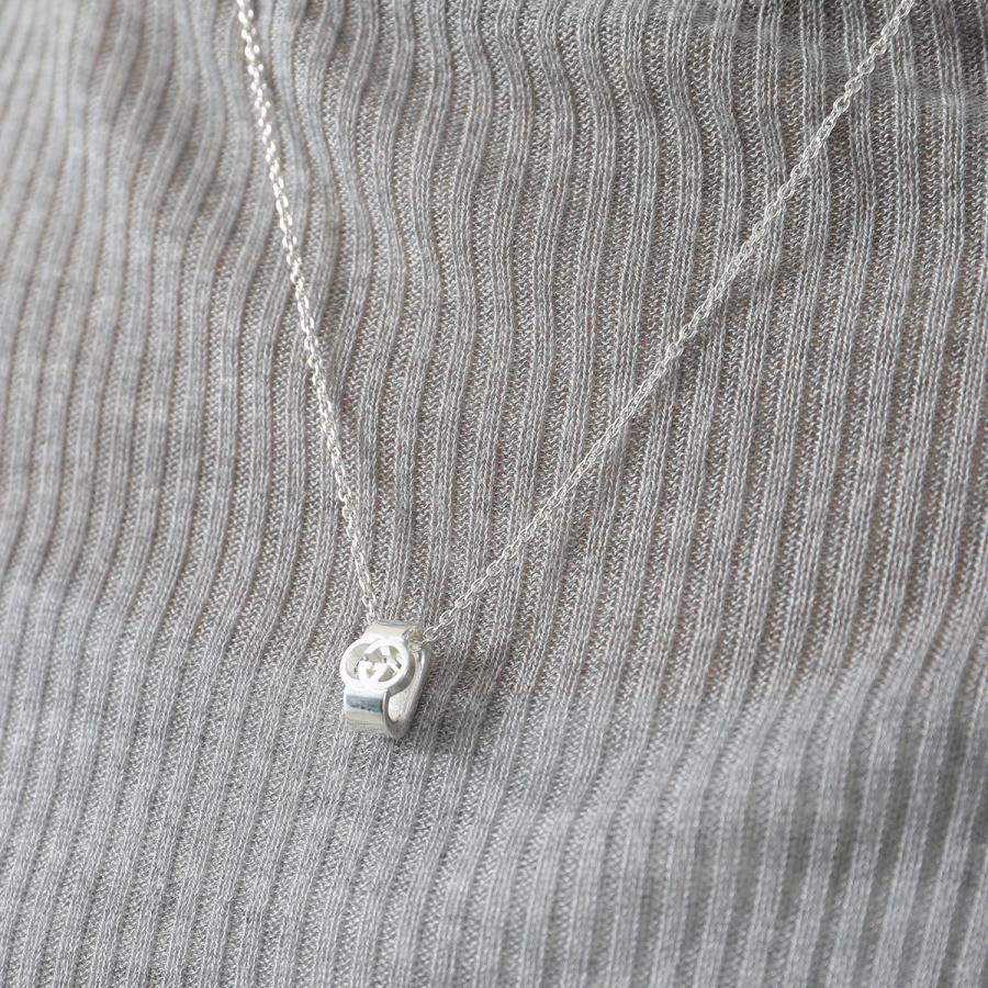 極美品‼️GUCCI インターロッキングダブルチェーンネックレス 美品 GUCCI インターロッキングダブルチェーンネックレス