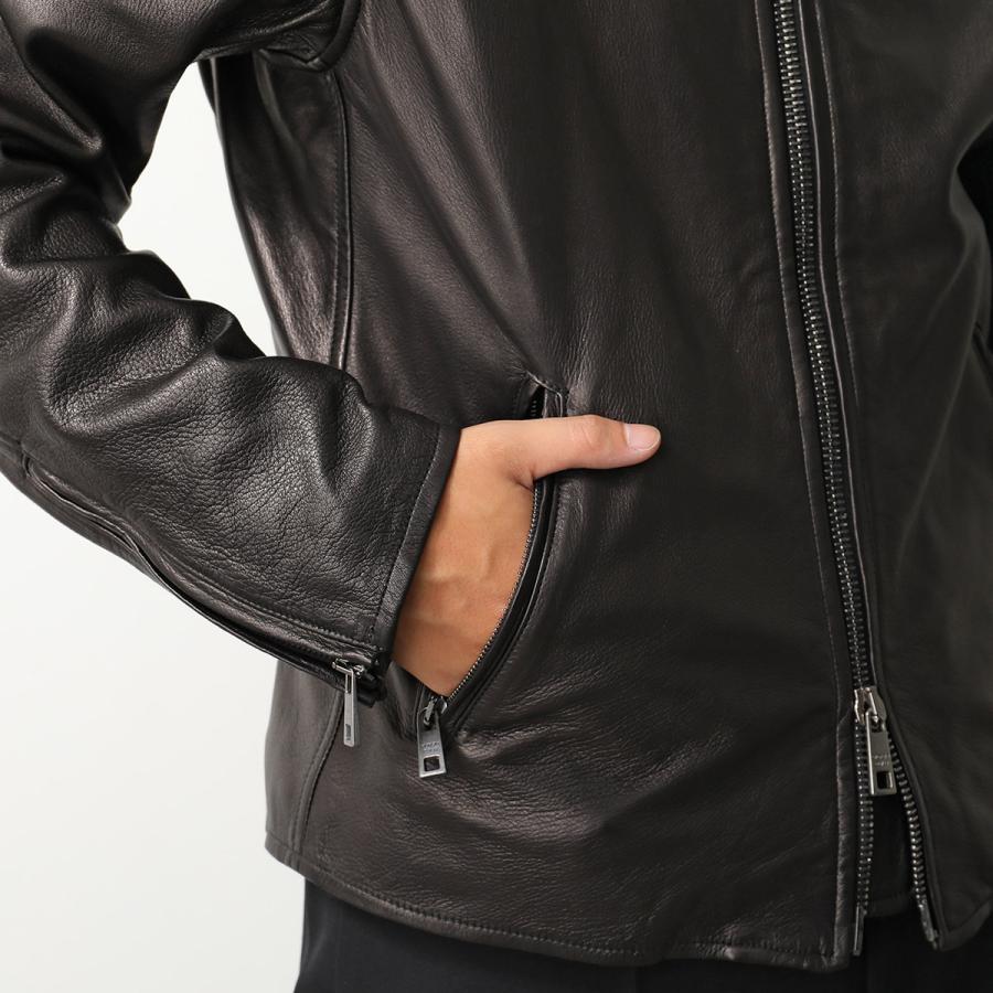 GIORGIO BRATO レザー シングルライダースジャケット ベージュ M 楽天