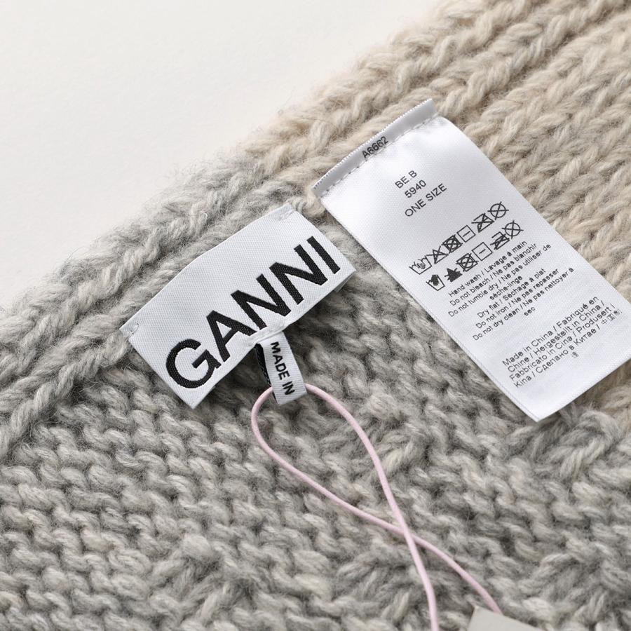 GANNI（ガニー） マフラー A6662 5940 レディース フリンジ ウール