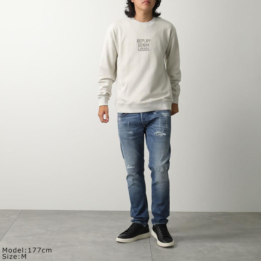 REPLAY リプレイ トレーナー M3179 000 21842 メンズ スウェット コットン 長袖 クルーネック 裏起毛 ロゴ 刺繍 カラー2色_3