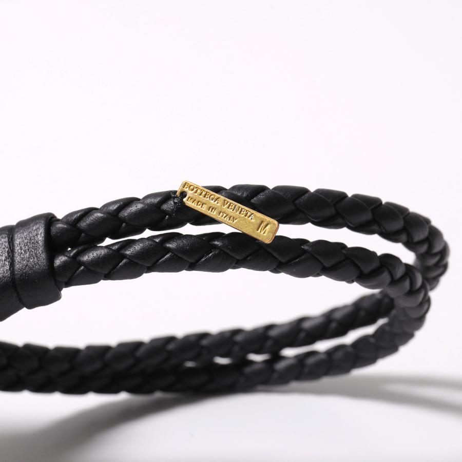 正規品 BOTTEGA VENETA ボッテガ　ブレスレット　黒 ブラック ボッテガヴェネタ BOTTEGA VENETA アクセサリー ブレスレット イントレ