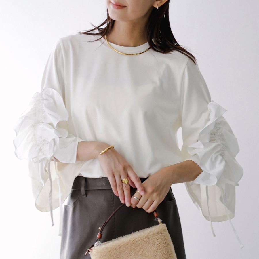 HERENCIA（ヘレンチア） カットソー H525308 レディース 袖フリル