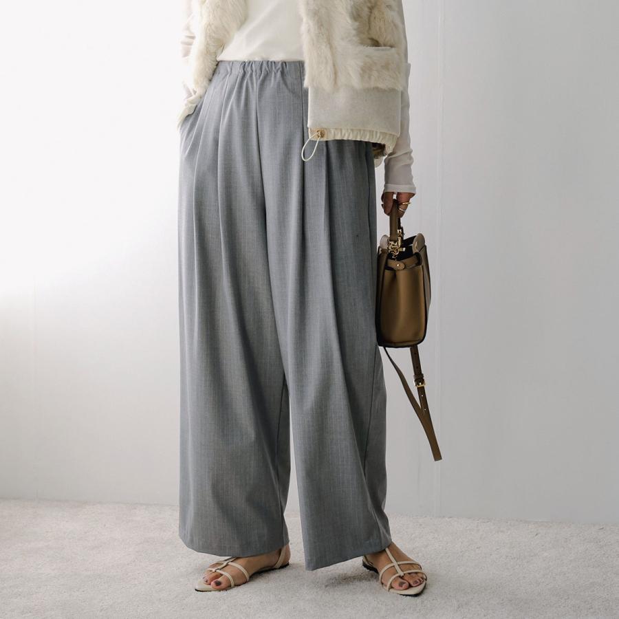 HERENCIA（ヘレンチア） ワイドパンツ H824329 レディース ストライプ