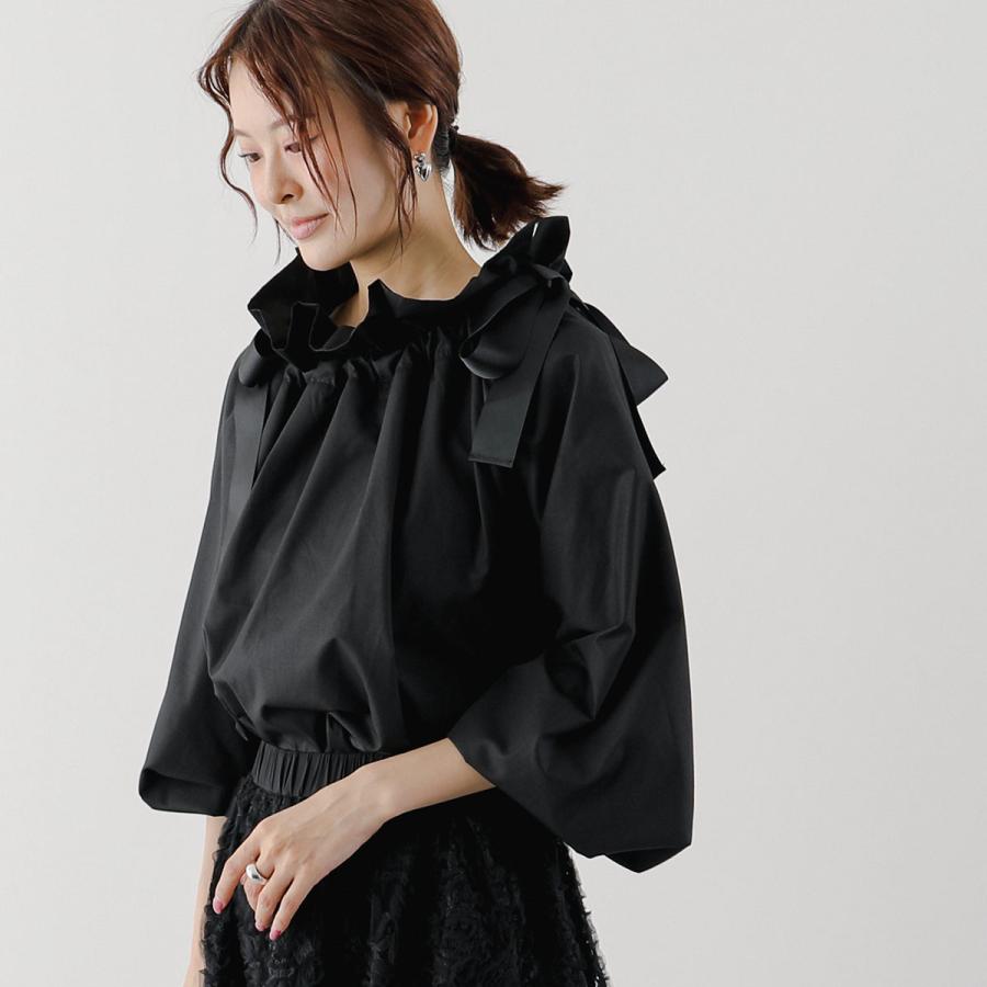 PICCIN PERLA ピッチン ブラウス 907030 グログランリボン ギャザー