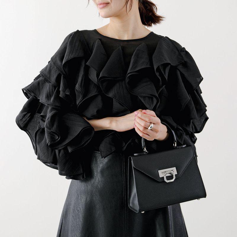 PICCIN PERLA ピッチン ブラウス 906270 レディース ラッフル シアー