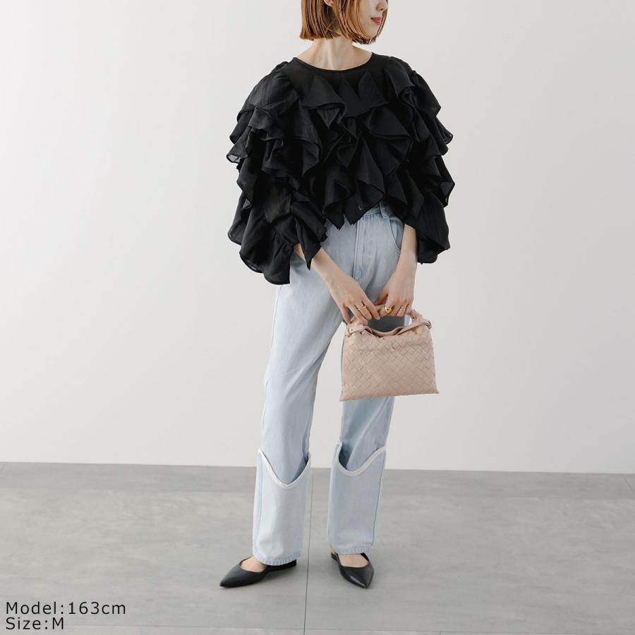 PICCIN PERLA ピッチン ブラウス 906270 レディース ラッフル シアー