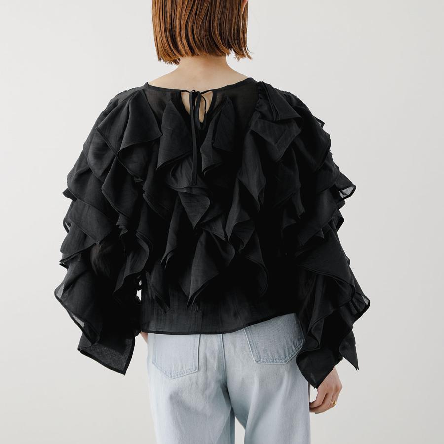 PICCIN PERLA ピッチン ブラウス 906270 レディース ラッフル シアー