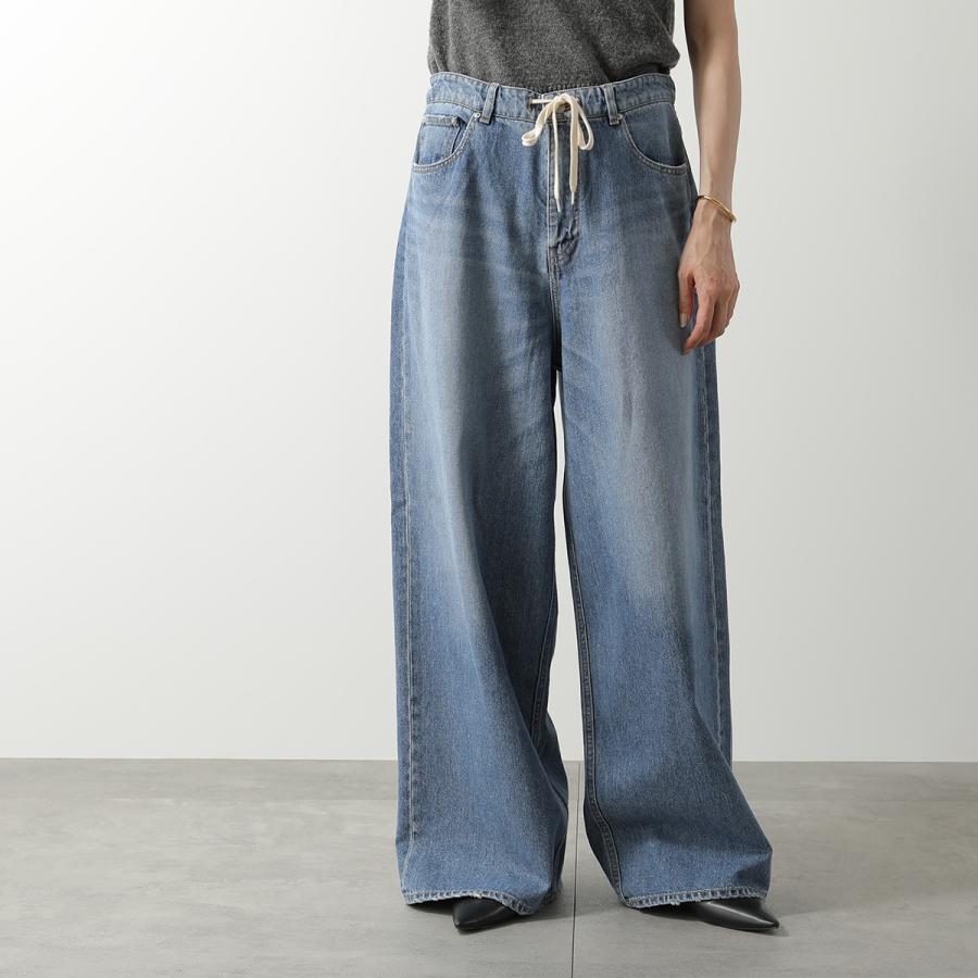 IHATOV（イーハトーブ） デニムパンツ Drawstring waist wide leg