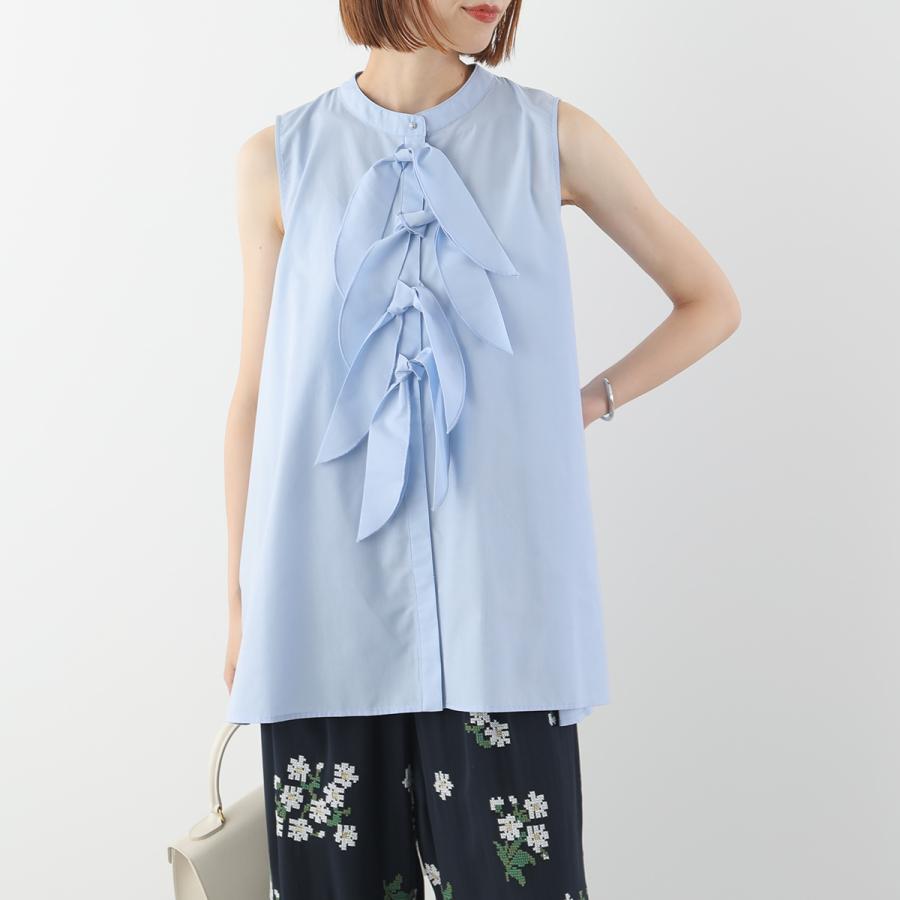 Torrazzo Donna（トラッゾドンナ） ブラウス Ribbon A-line shirt 6260