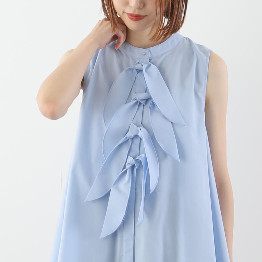 Torrazzo Donna（トラッゾドンナ） ブラウス Ribbon A-line shirt 6260