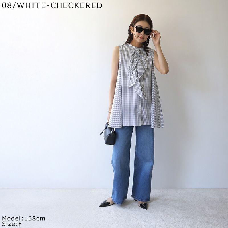Torrazzo Donna（トラッゾドンナ） ブラウス Ribbon A-line shirt 6260