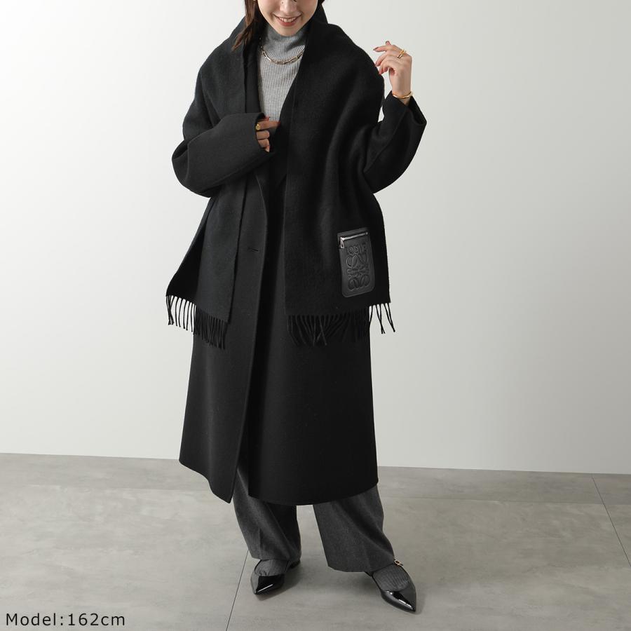 LOEWE 黒 マフラー LOEWE ロエベ マフラー FSA5SS1W01 レディース カシミヤ ウール