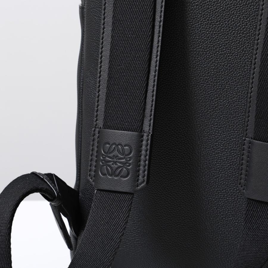 【極美品】ロエベ LOEWE リュック ミリタリー アナグラム　ブラック 黒 LOEWE ロエベ バックパック B553J18X04 メンズ レザー