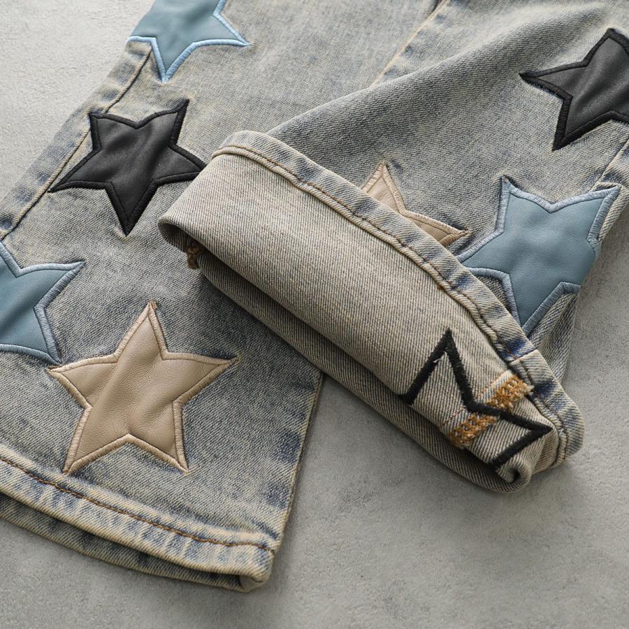 GUAPI グアピ ジーンズ Powder Blue Vintage Stars Denim 518PBVSD