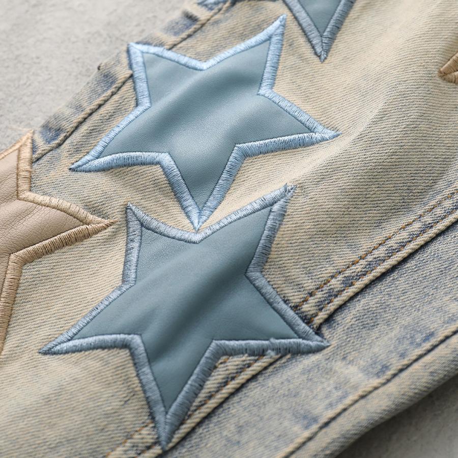 GUAPI グアピ ジーンズ Powder Blue Vintage Stars Denim 518PBVSD