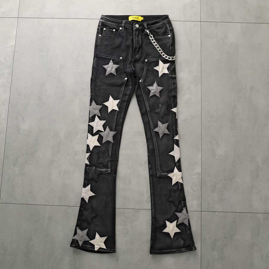 【完売品】GUAPI 新品　オブシディアンブラックスターデニム　グアピ　s 再入荷！完売必至【GUAPI】オブシディアン ブラックスターデニム