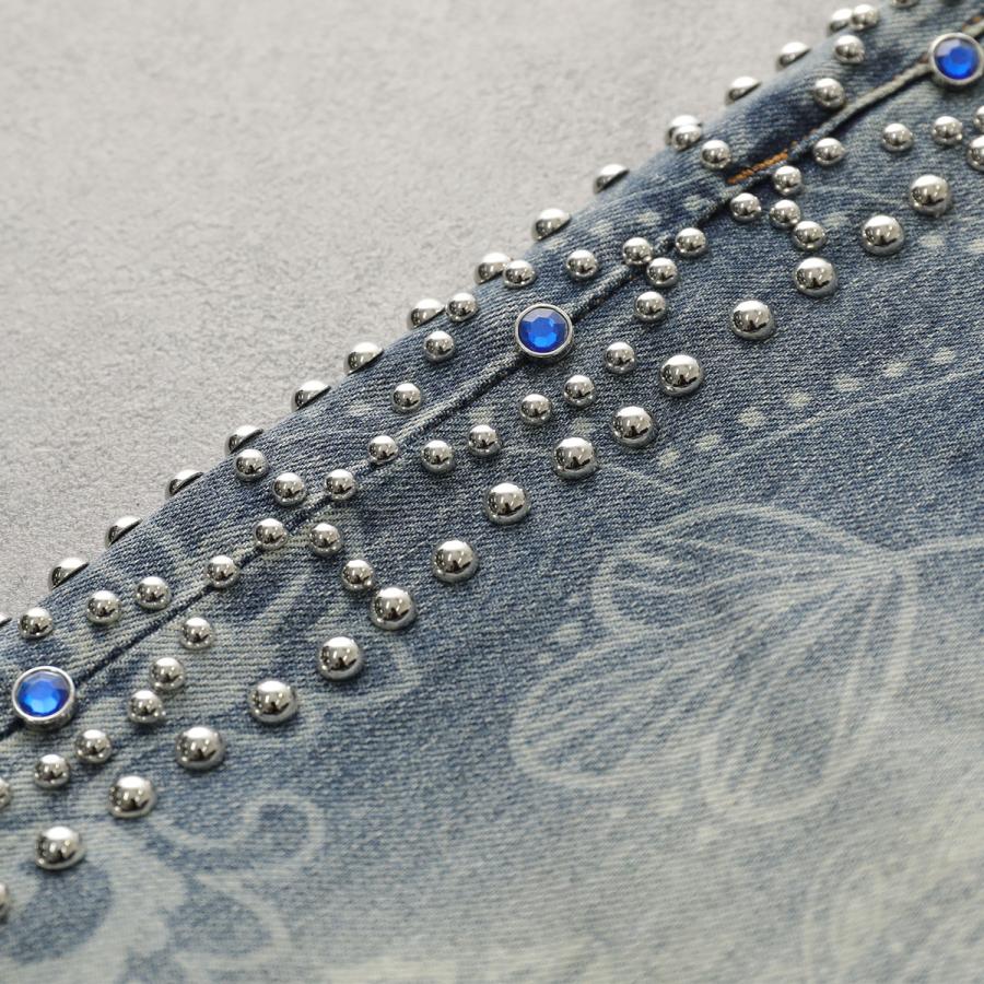 GUAPI グアピ ジーンズ Aqua Blue Rivets Stacked Denim 495ABRSD