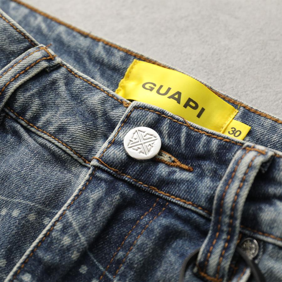 GUAPI グアピ ジーンズ Aqua Blue Rivets Stacked Denim 495ABRSD