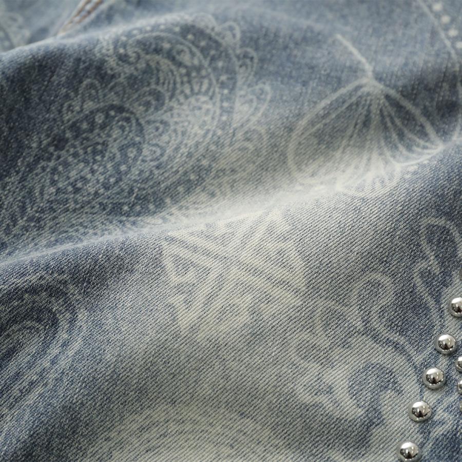 GUAPI グアピ ジーンズ Aqua Blue Rivets Stacked Denim 495ABRSD