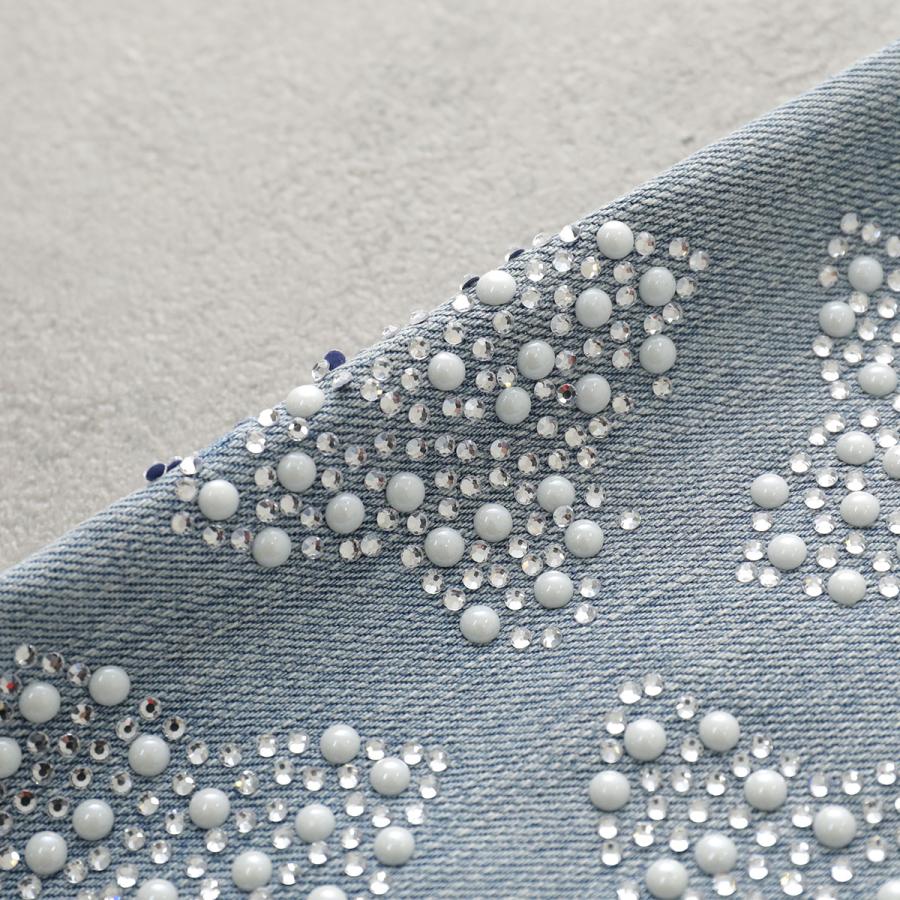 GUAPI（ビーズ装飾）パンツ GUAPI グアピ ジーンズ Aqua Blue Embellished Denim V4 521ABEDV4