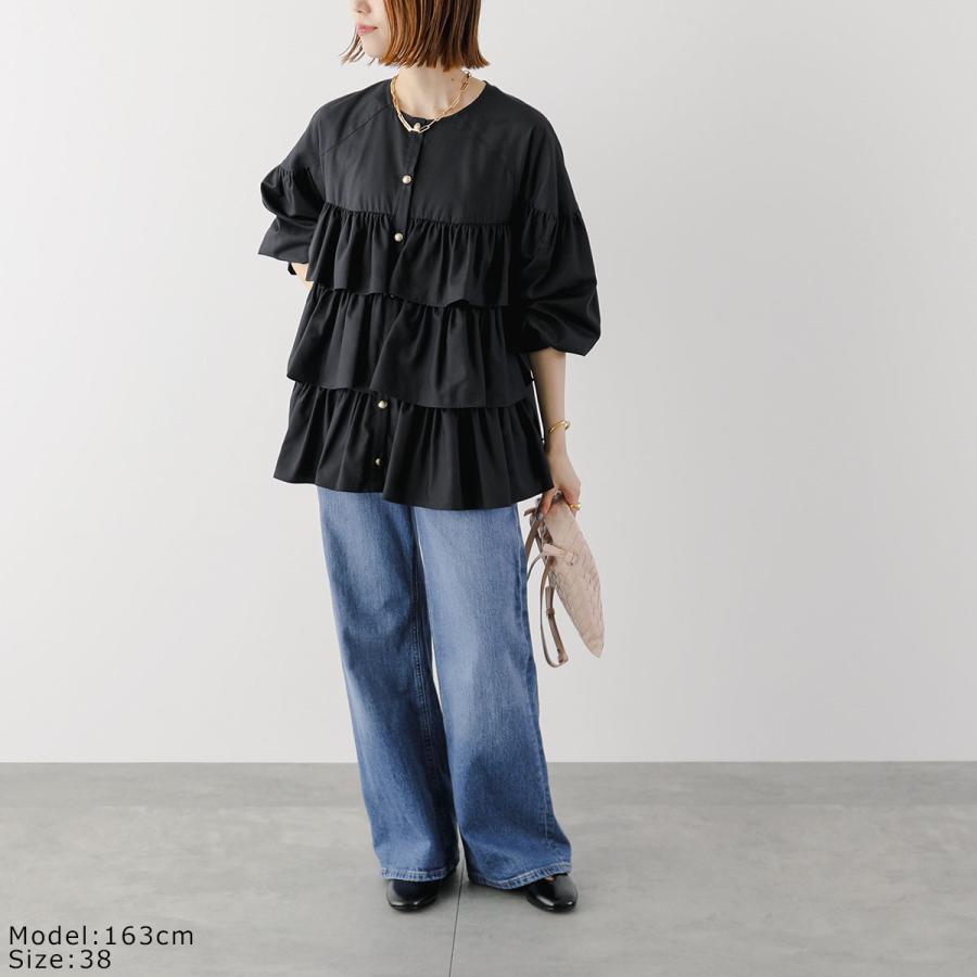 n. 様 ヴェロフォンナ　フリルクロップドシャツ ヴェロフォンナ フリルクロップドシャツ