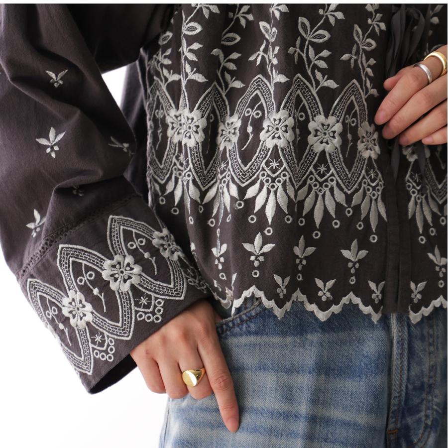 ヌキテパ　ブラウス NE QUITTEZ PAS!（ヌキテパ） ne Quittez pas ブラウス Crimp Cotton